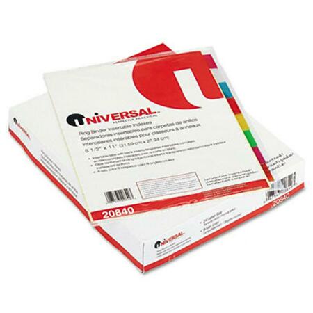 UNIVERSAL BATTERY Universal Insertable Index Multicolor Tabs Eight-Tab Letter Buff, 24Pk 20840